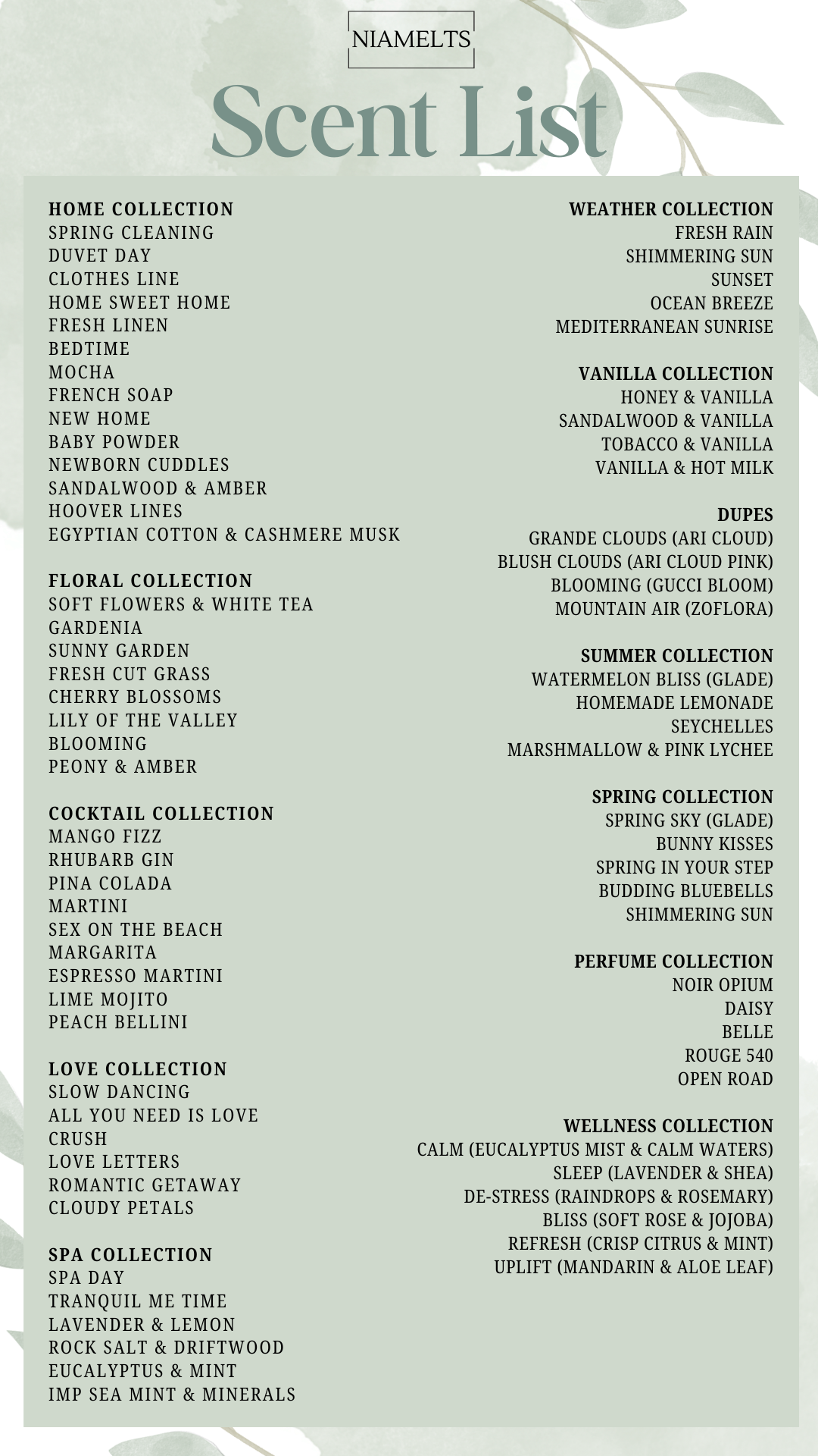 NIAMELTS SAMPLE BOX